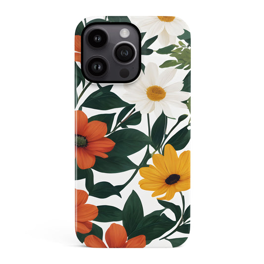 Summer Floral Flower Print Case iPhone 15 Phone Case