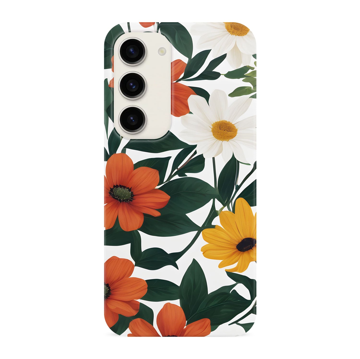 Summer Floral Flower Print Case Samsung Galaxy S23 Phone Case