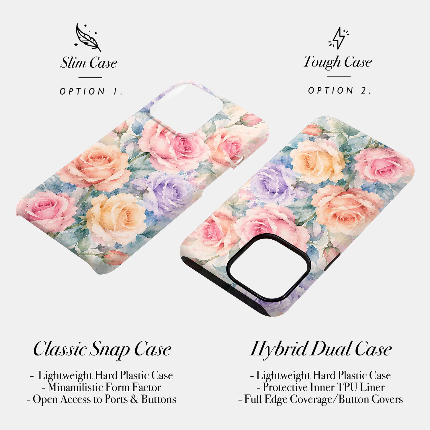 Watercolour Summer Roses Case Phone Case