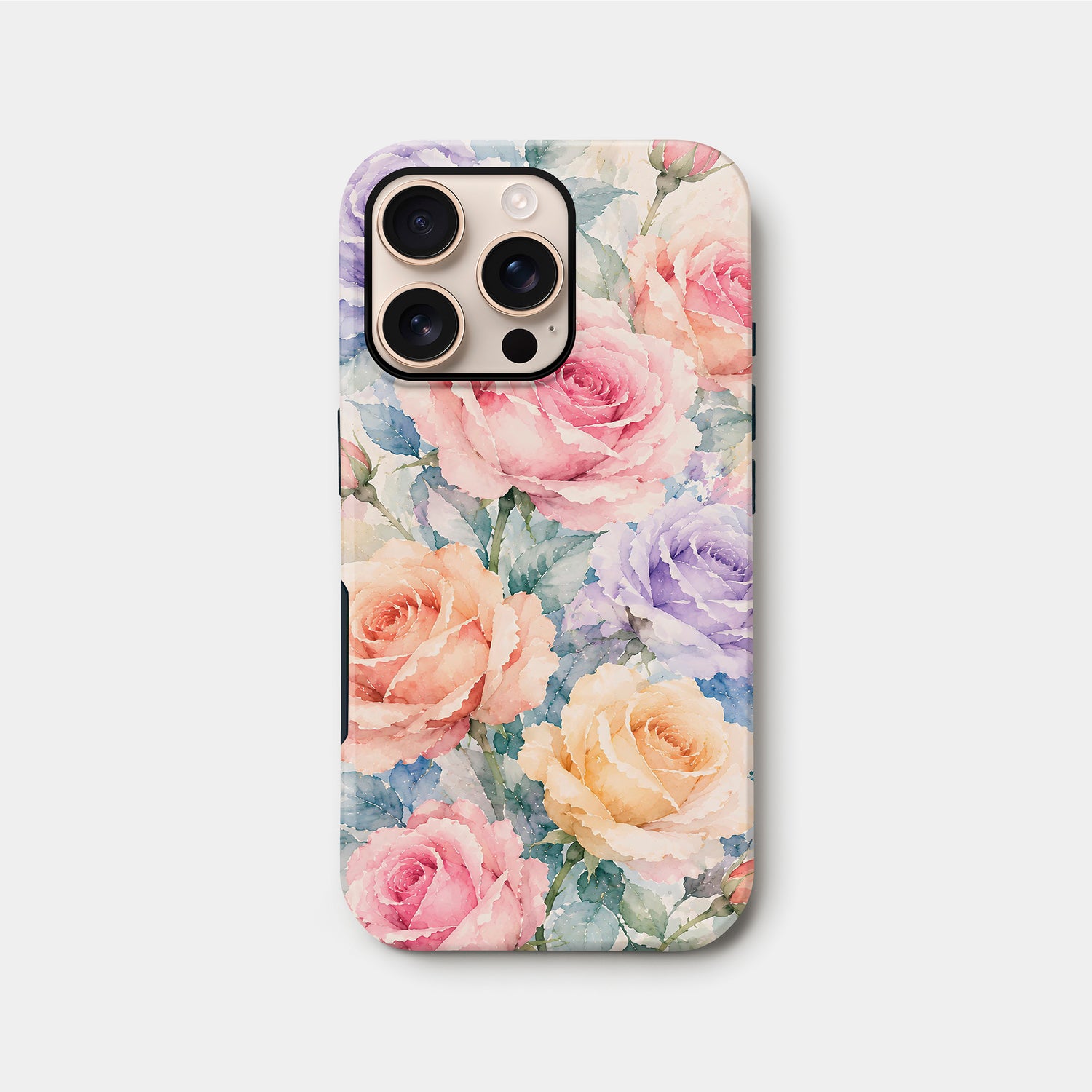 Watercolour Summer Roses Case iPhone 16 Pro Phone Case