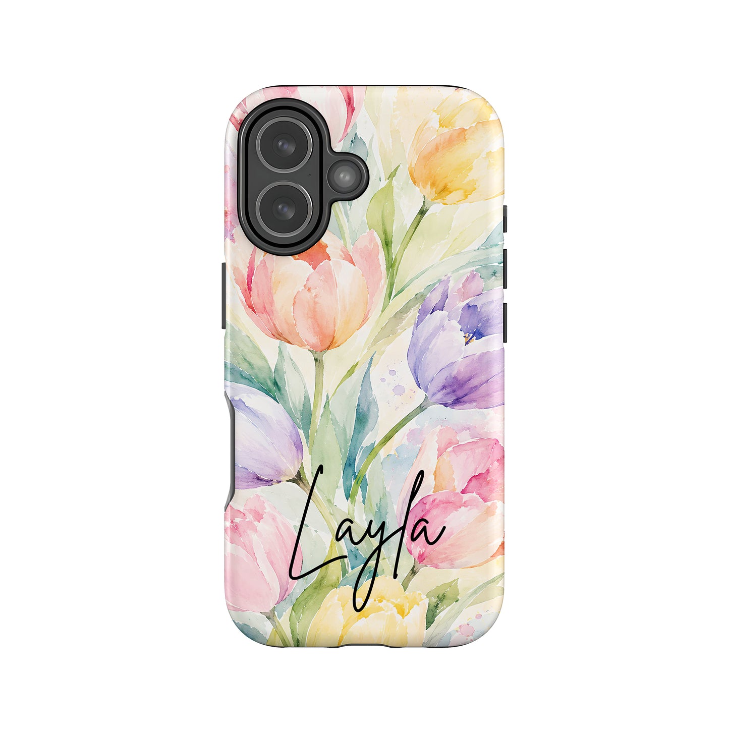 Personalised Summer Tulips Floral Case iPhone 17 Phone Case