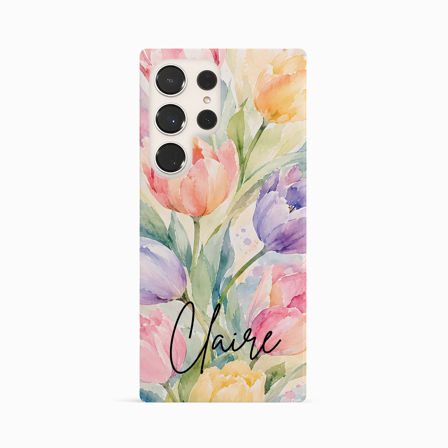 Personalised Summer Tulips Floral Case Phone Case