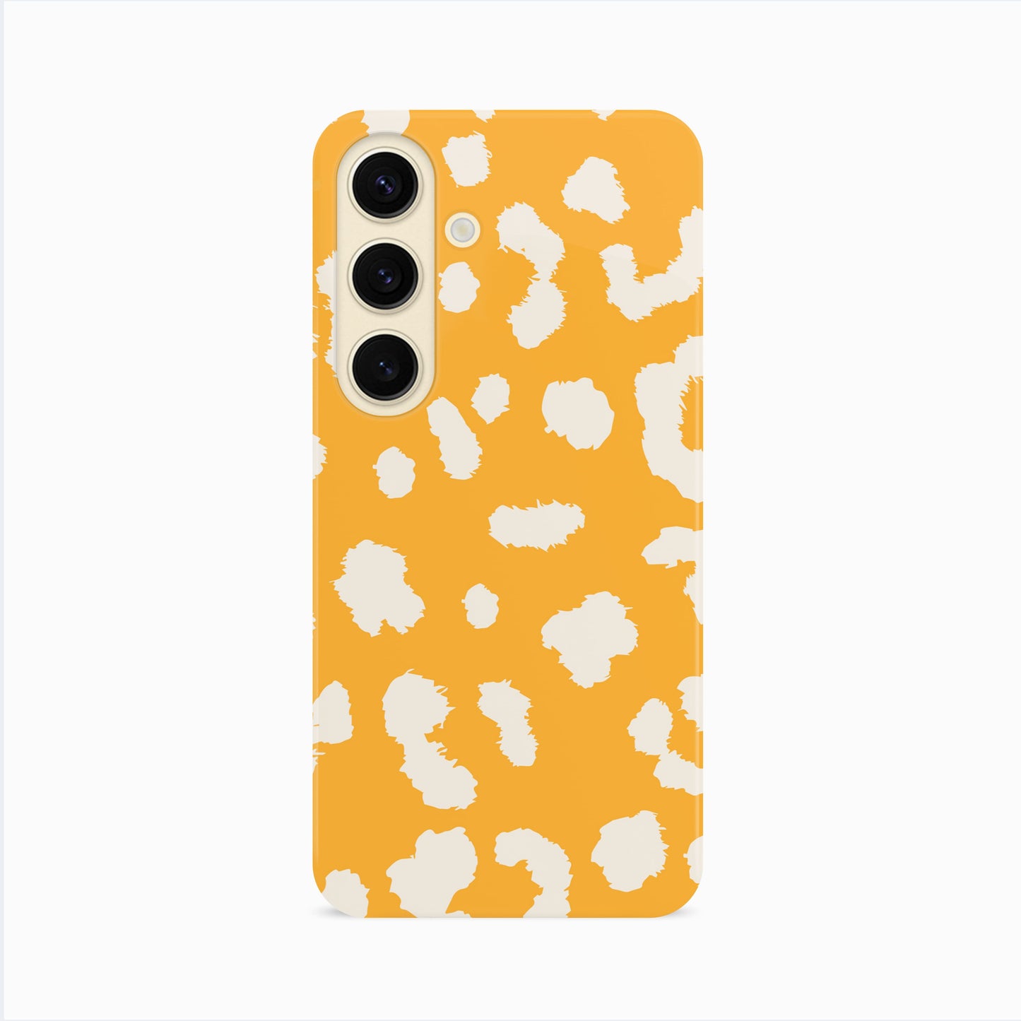 Abstract Yellow Cloud Leopard Print Case Samsung Galaxy S24 Phone Case