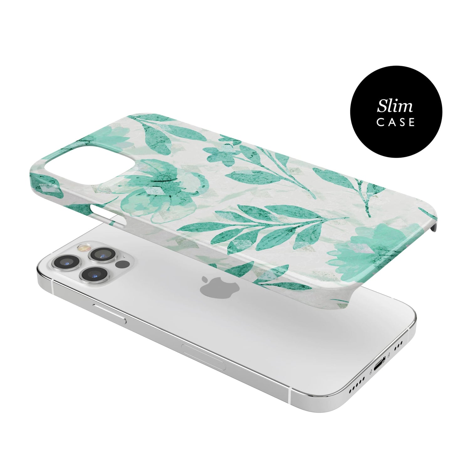 Personalised Name Green Floral Print Case  Phone Case