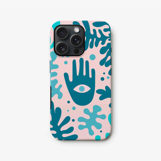 Teal Pink Evil Eye Case iPhone 16 Phone Case