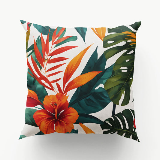 Tropical Floral Print Large 45cm Cushion  Cushion