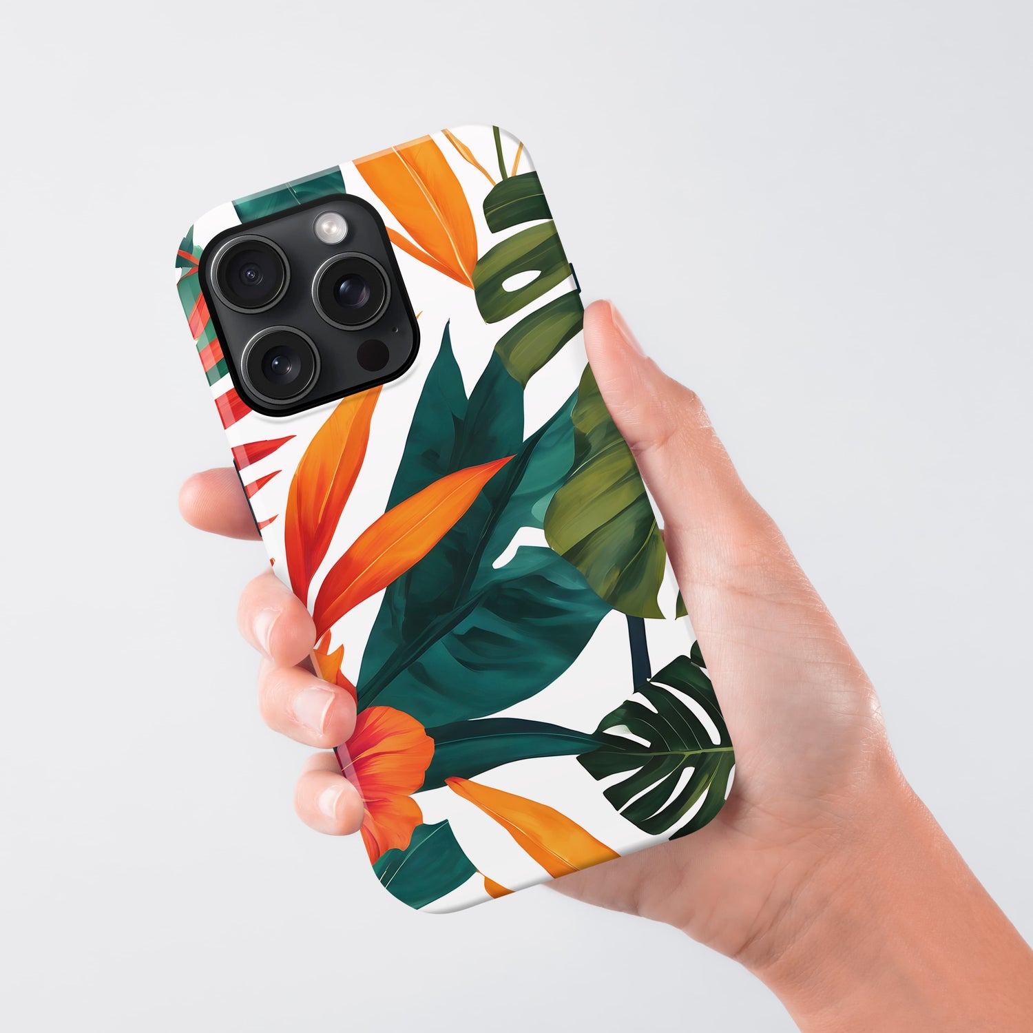 Contemporary Tropical Floral Case Phone Case