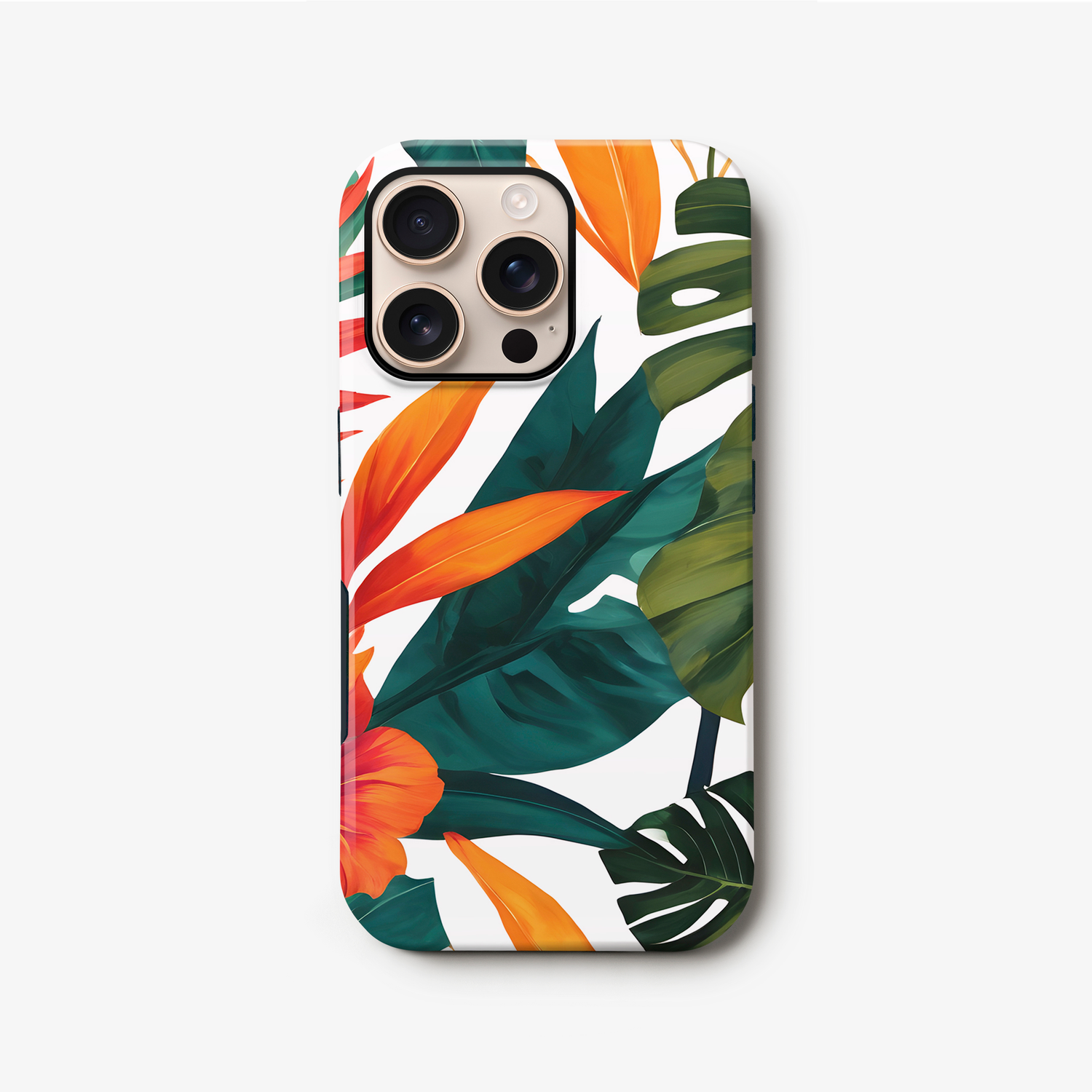 Contemporary Tropical Floral Case iPhone 16 Phone Case