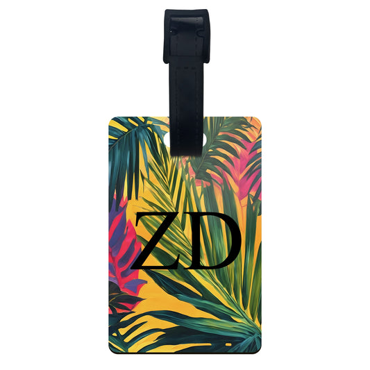 Personalised Tropical Palm Leaf Luggage Tag  luggage tag