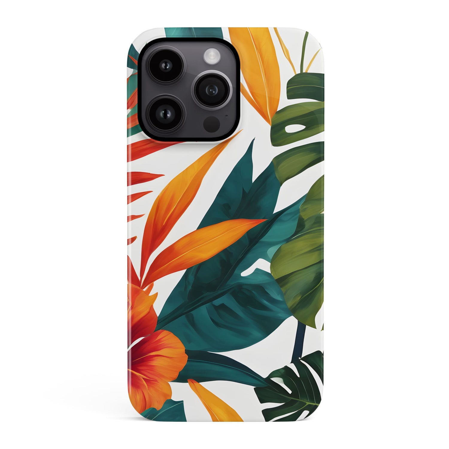 Contemporary Tropical Floral Case Phone Case