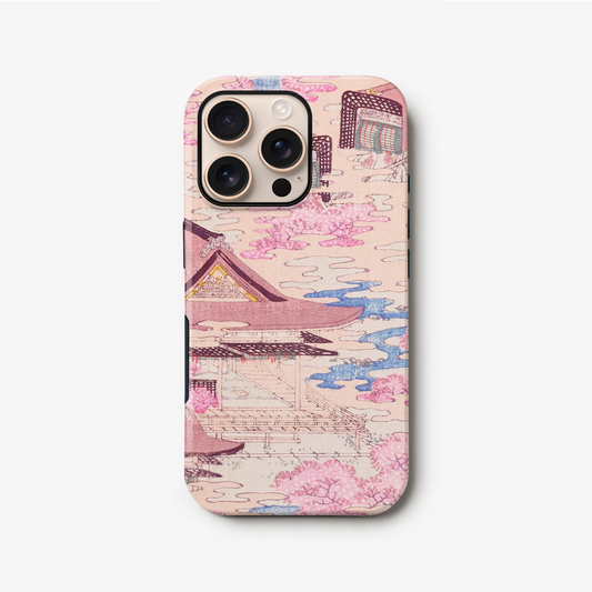 Cherry Blossom Vintage Japanese Print Case iPhone 16 Phone Case