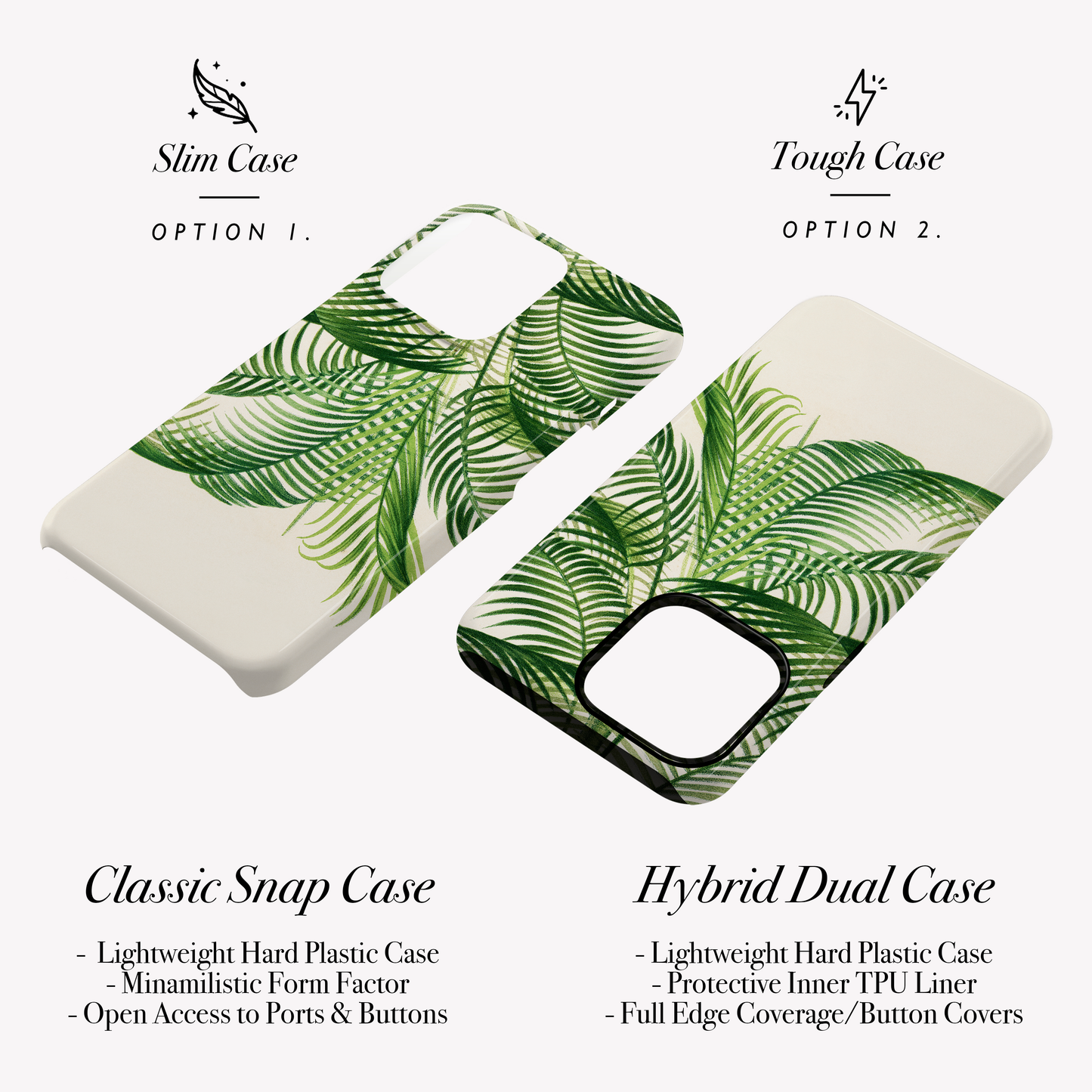 Personalised Vintage Tropical Leaf Case Phone Case