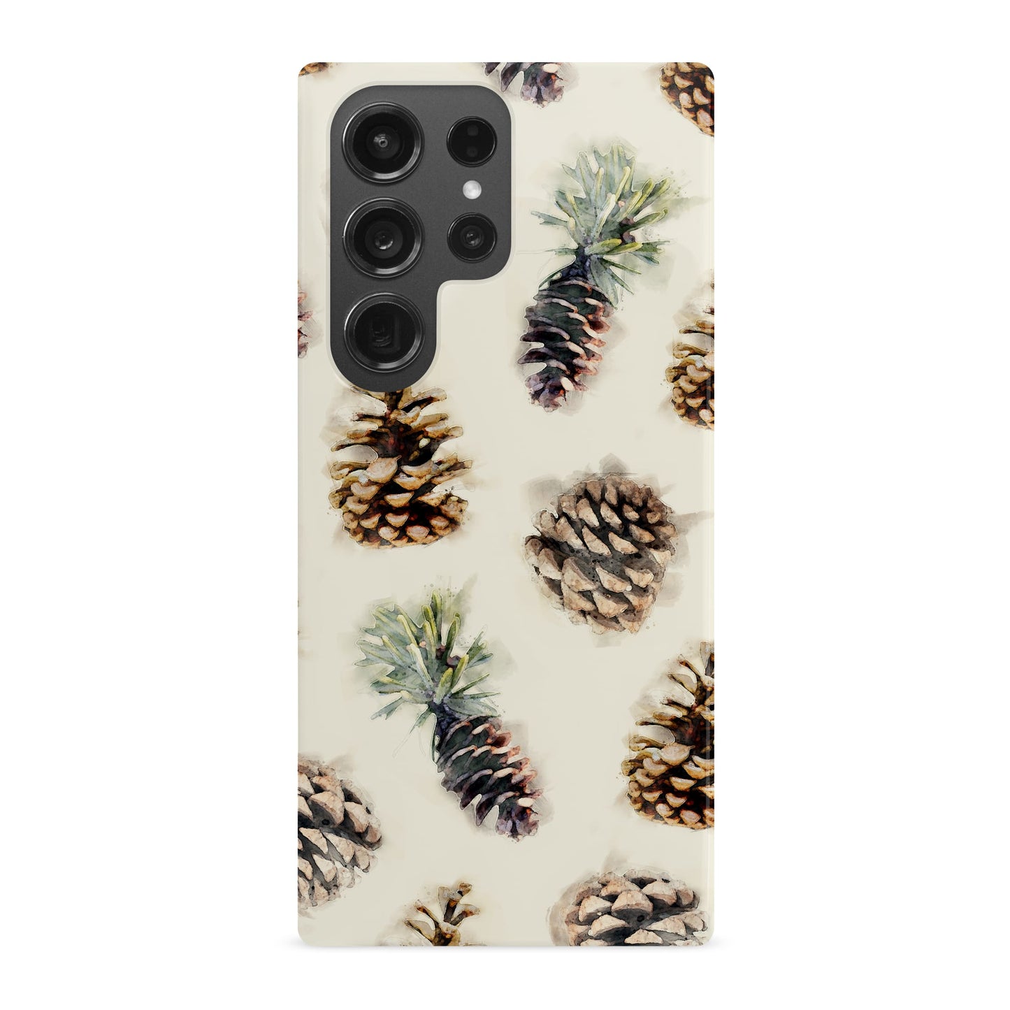 Watercolour Pinecones Festive Print Case Samsung Galaxy S23 Ultra Phone Case