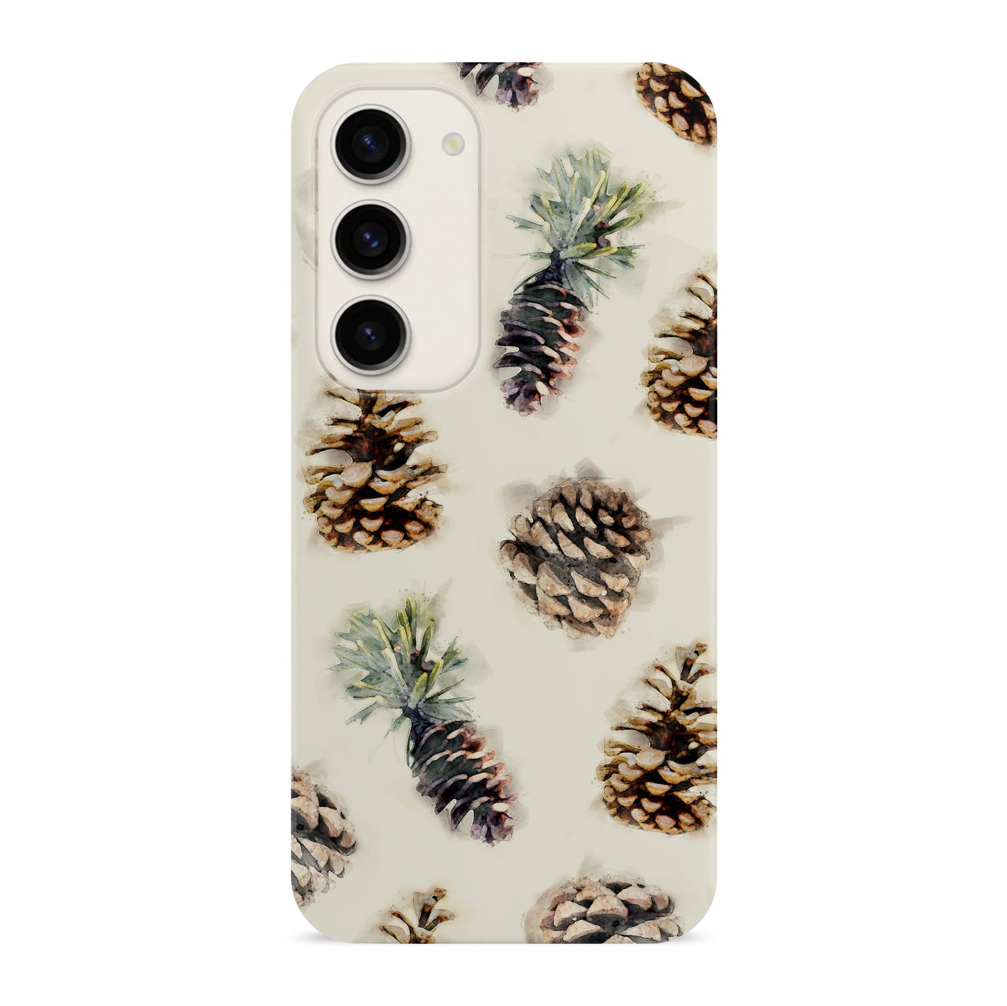 Watercolour Pinecones Festive Print Case Samsung Galaxy S23 Phone Case