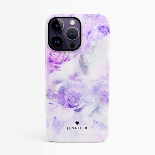 Purple Floral Fade Custom Case iPhone 14 Phone Case