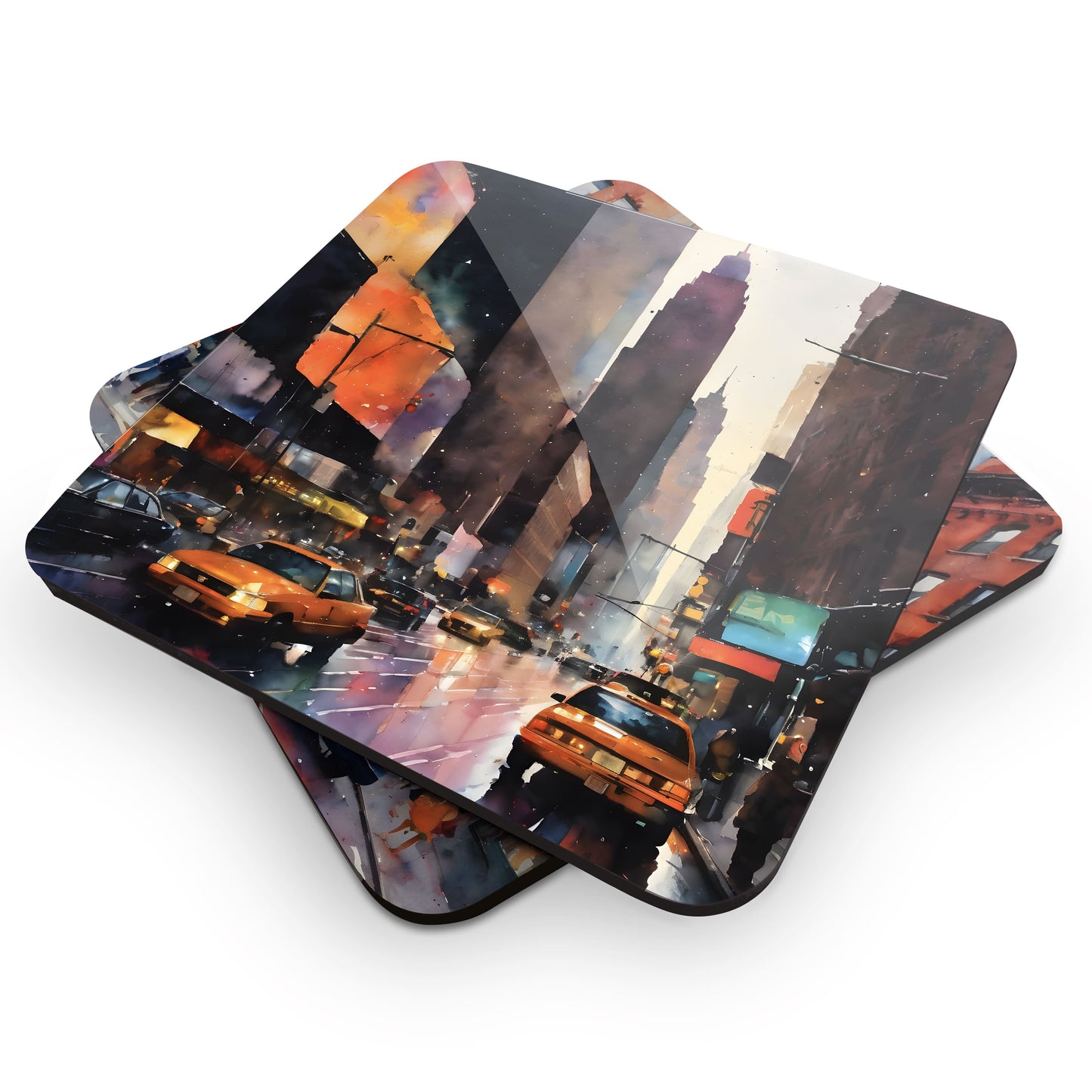 Watercolour New York Art 4 x Coaster Set  Coaster