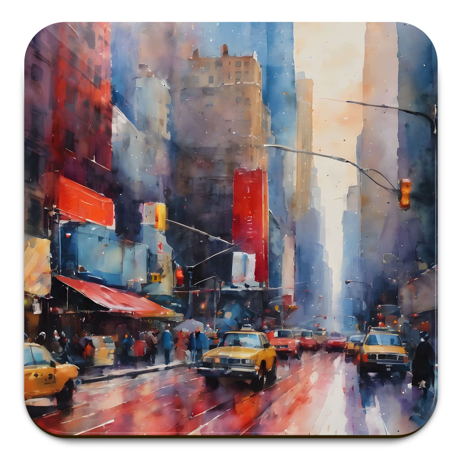 Watercolour New York Art 4 x Coaster Set  Coaster