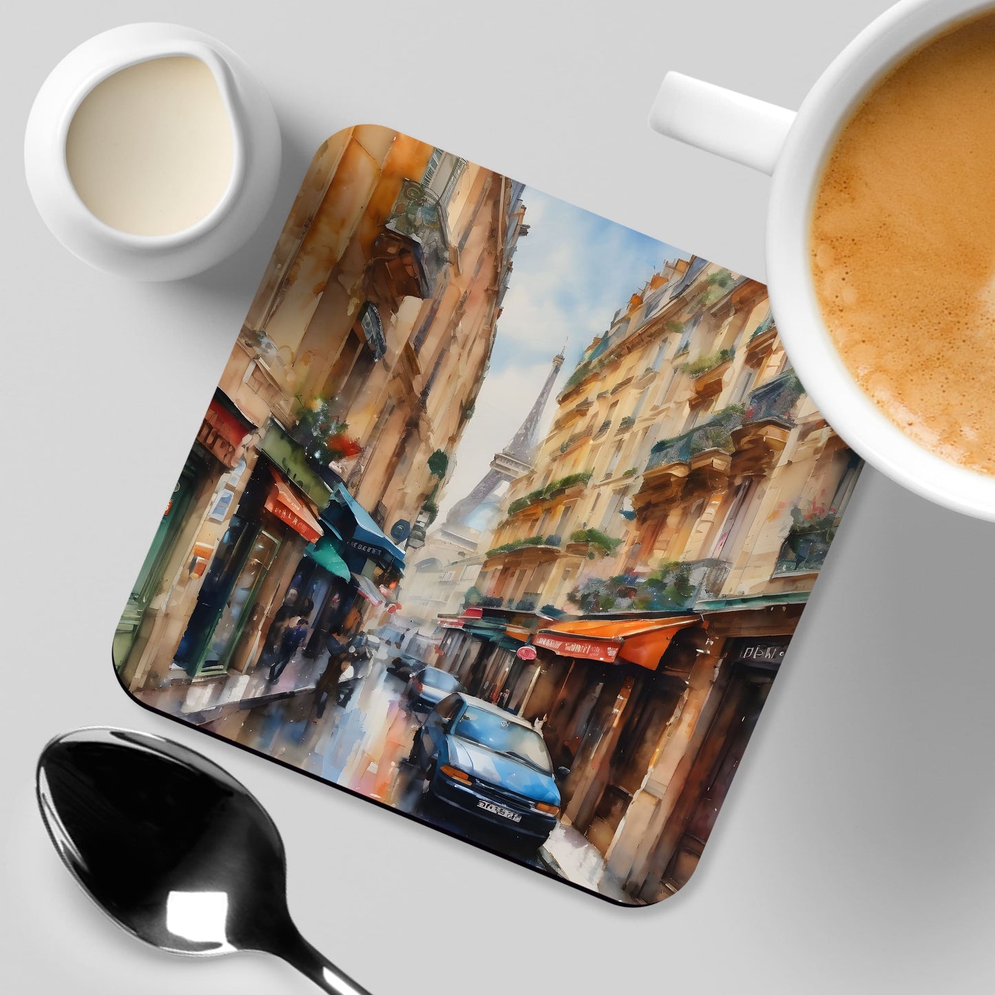 Watercolour Paris Art 4 x Coaster Set  Coaster