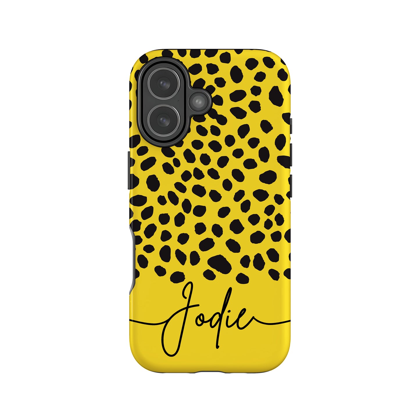Personalised Yellow Cheetah Print Case