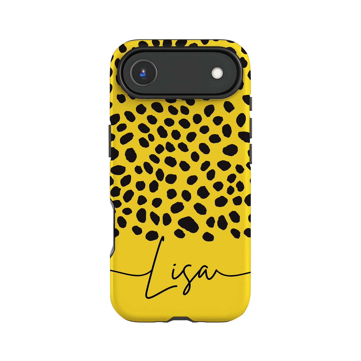 Personalised Yellow Cheetah Print Case