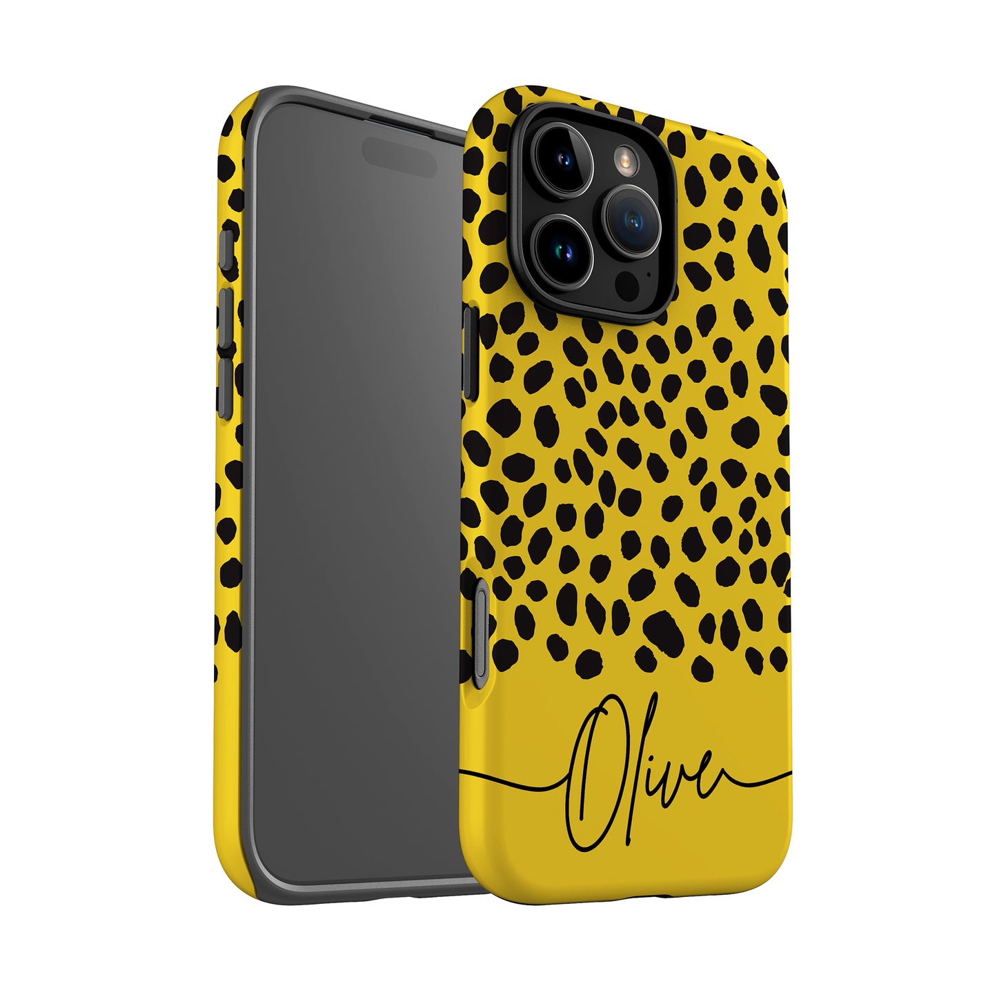 Personalised Yellow Cheetah Print Case