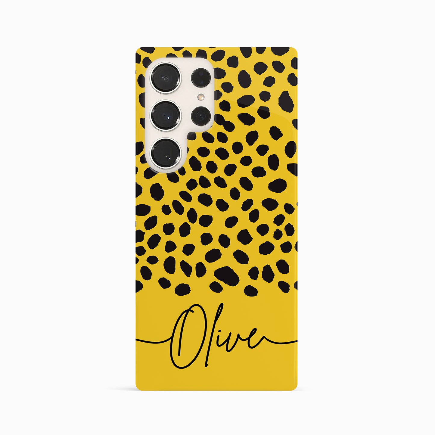 Personalised Yellow Cheetah Print Case