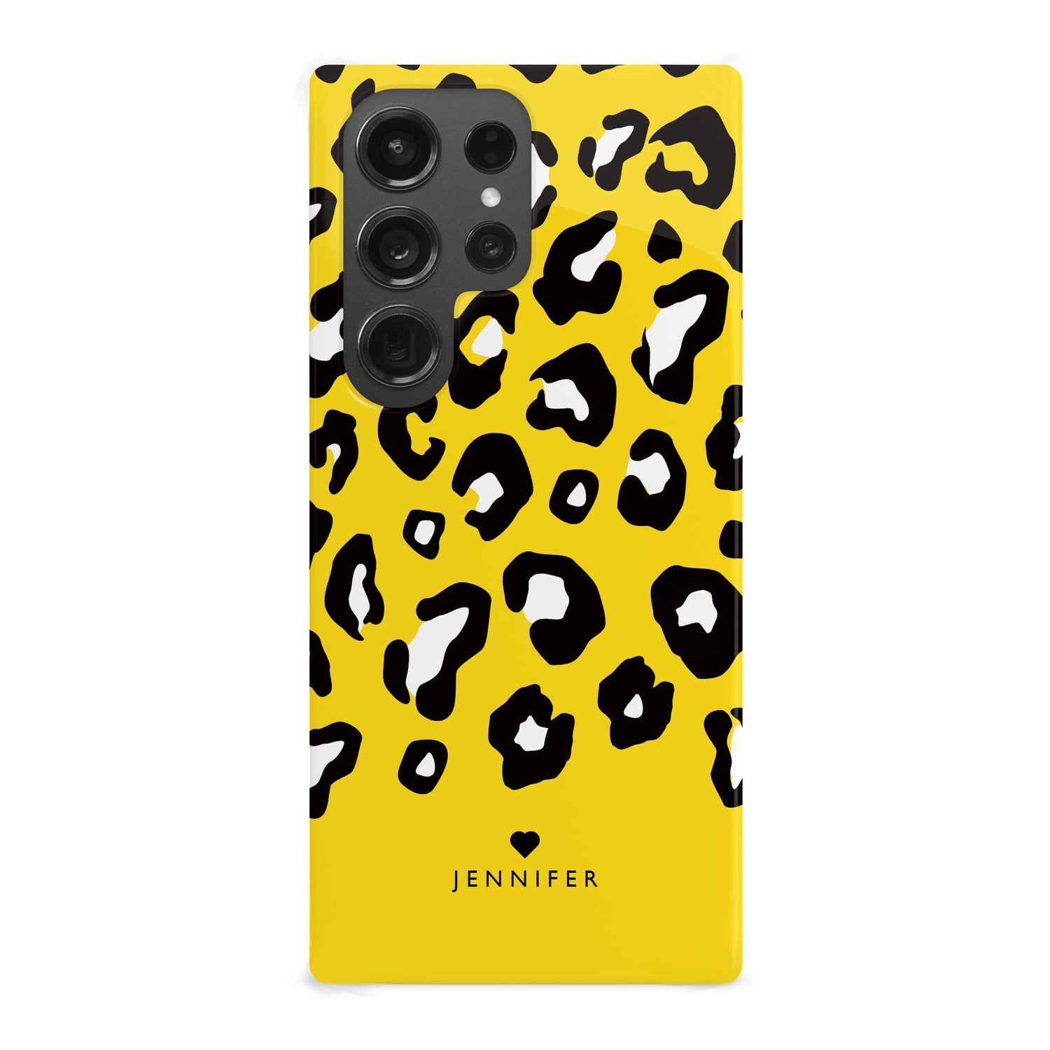 Yellow Leopard Print Custom Case Samsung Galaxy S23 Ultra Phone Case