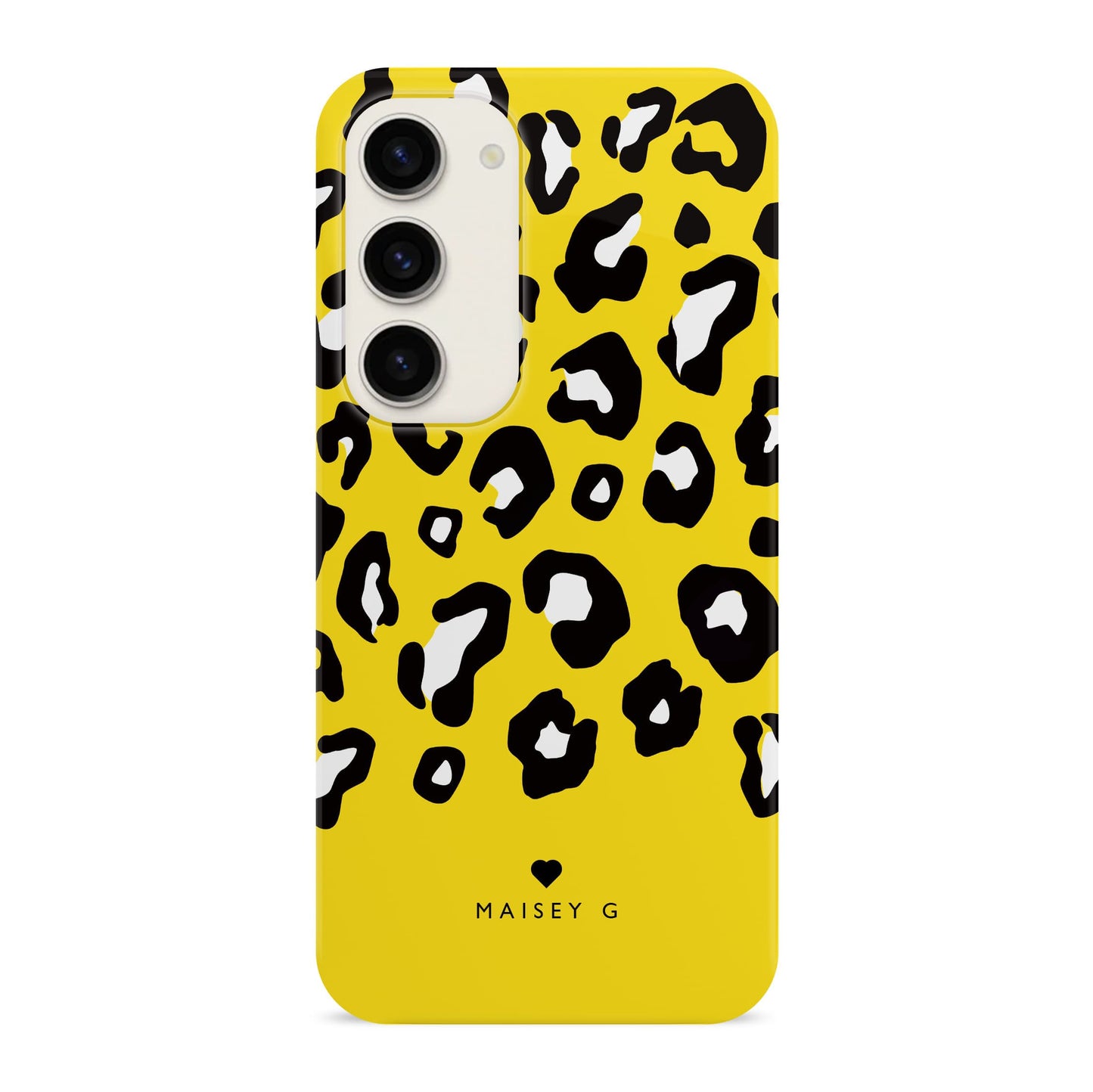 Yellow Leopard Print Custom Case Samsung Galaxy S23 Phone Case