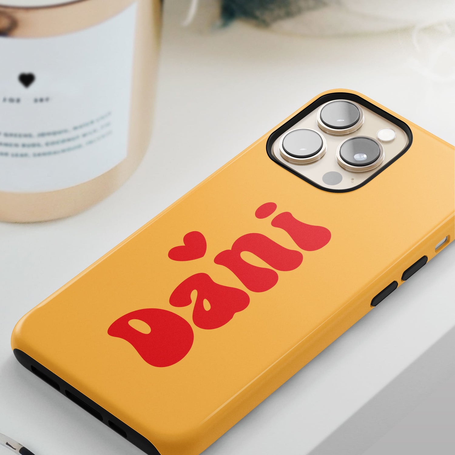 Yellow Red Personalised Retro Name Case  Phone Case