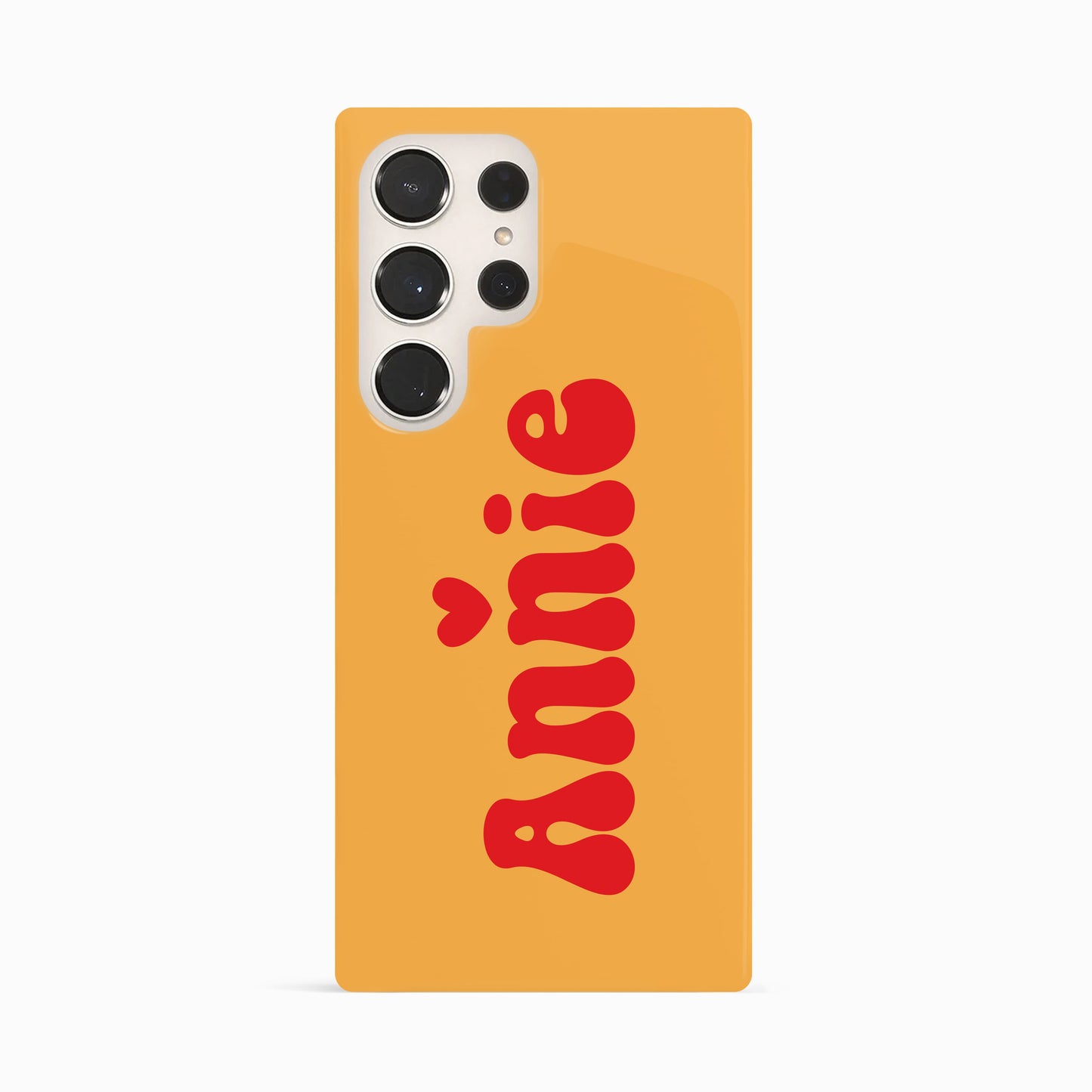 Yellow Red Personalised Retro Name Case Samsung Galaxy S23 Ultra Phone Case