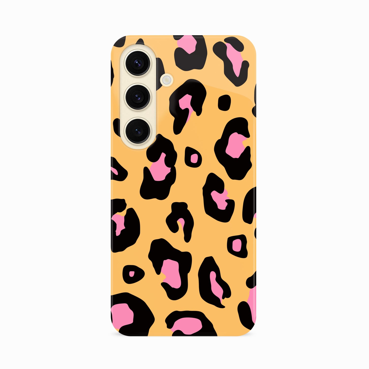 Yellow Pink Leopard Spot Pattern Case Samsung Galaxy S24 Phone Case