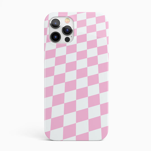 Abstract Pink Checkerboard Phone Case iPhone 13 Phone Case