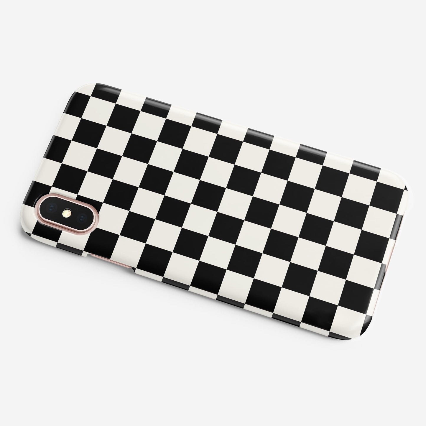 Black Checkerboard Phone Case iPhone Xr Phone Case