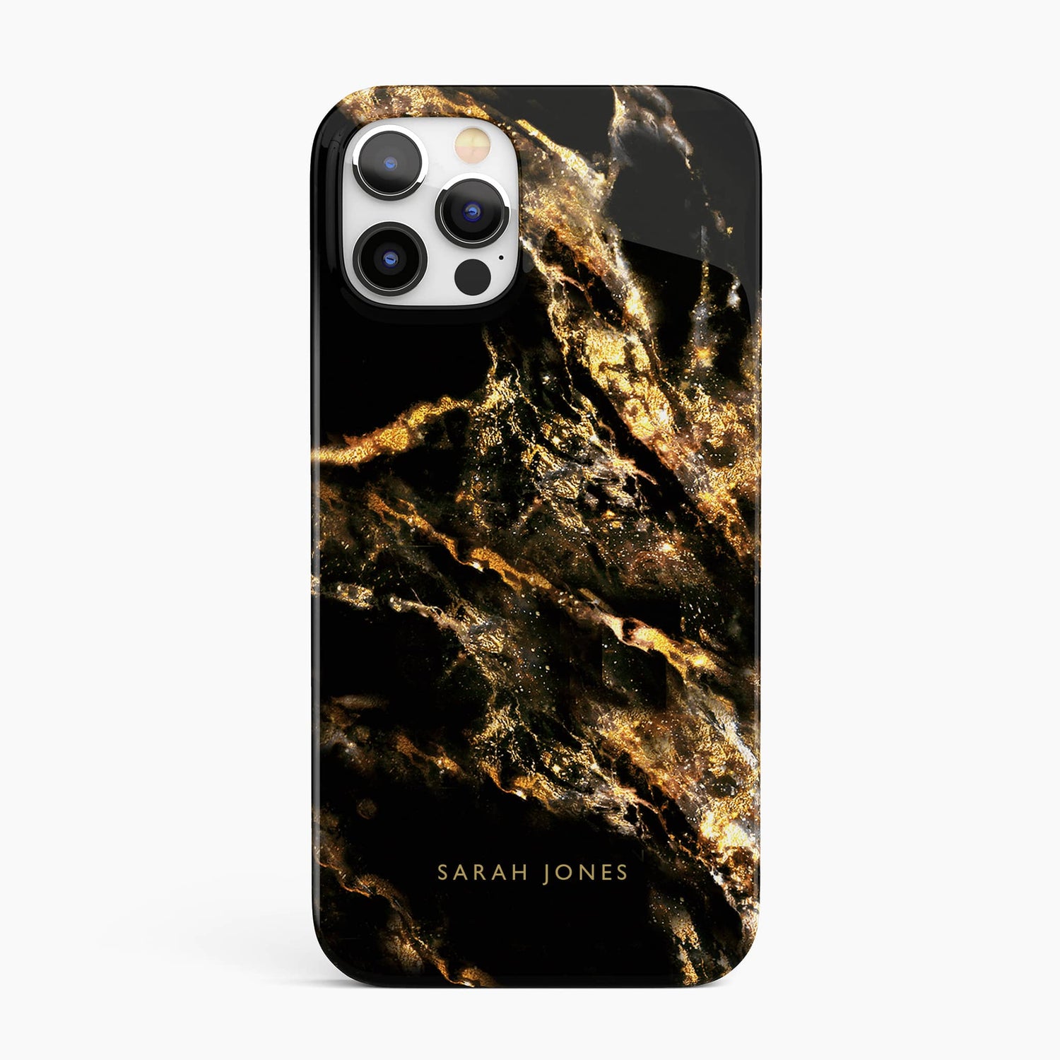 Black Gold Dust Marble Phone Case iPhone 13 Phone Case