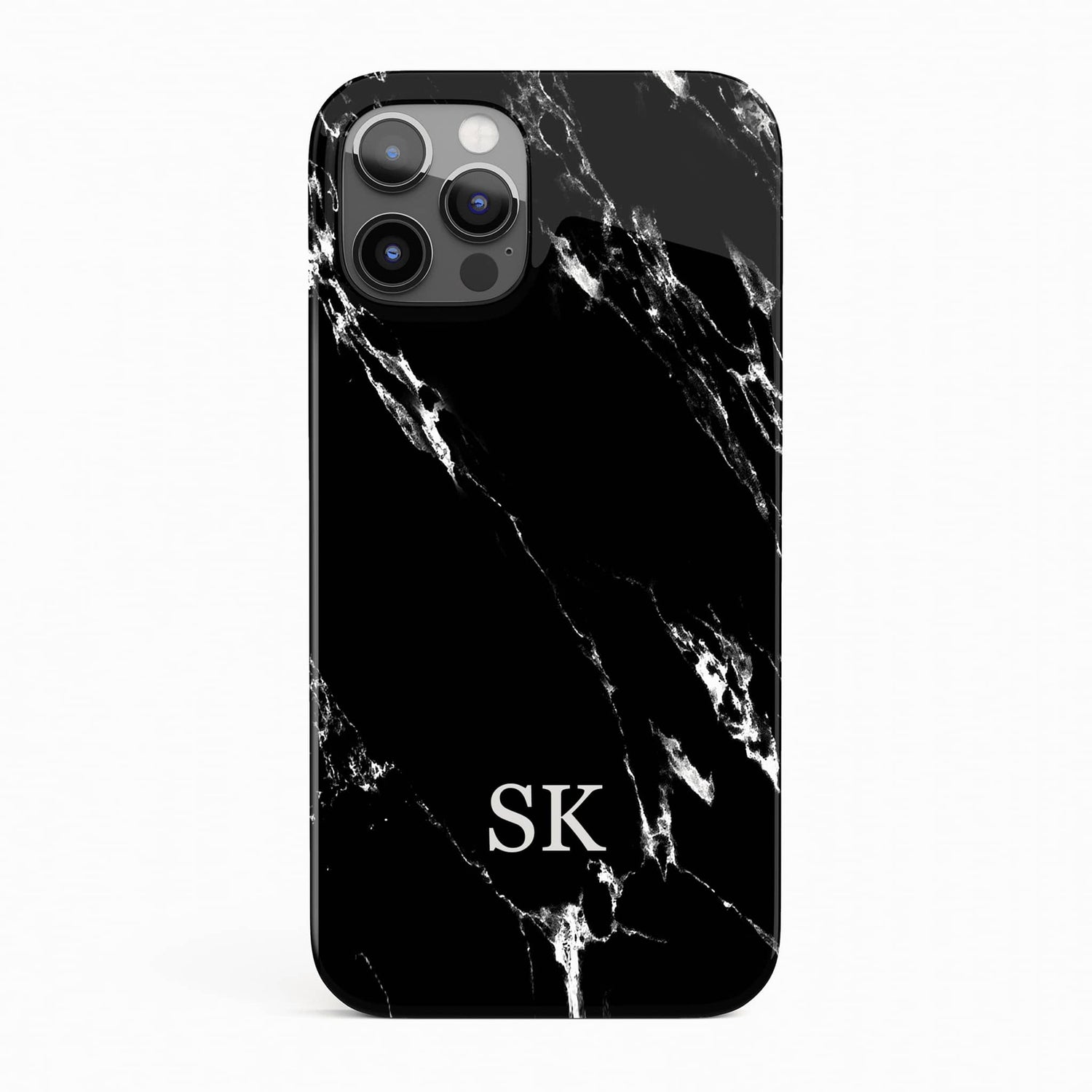 Black Marble Initials Phone Case  Phone Case