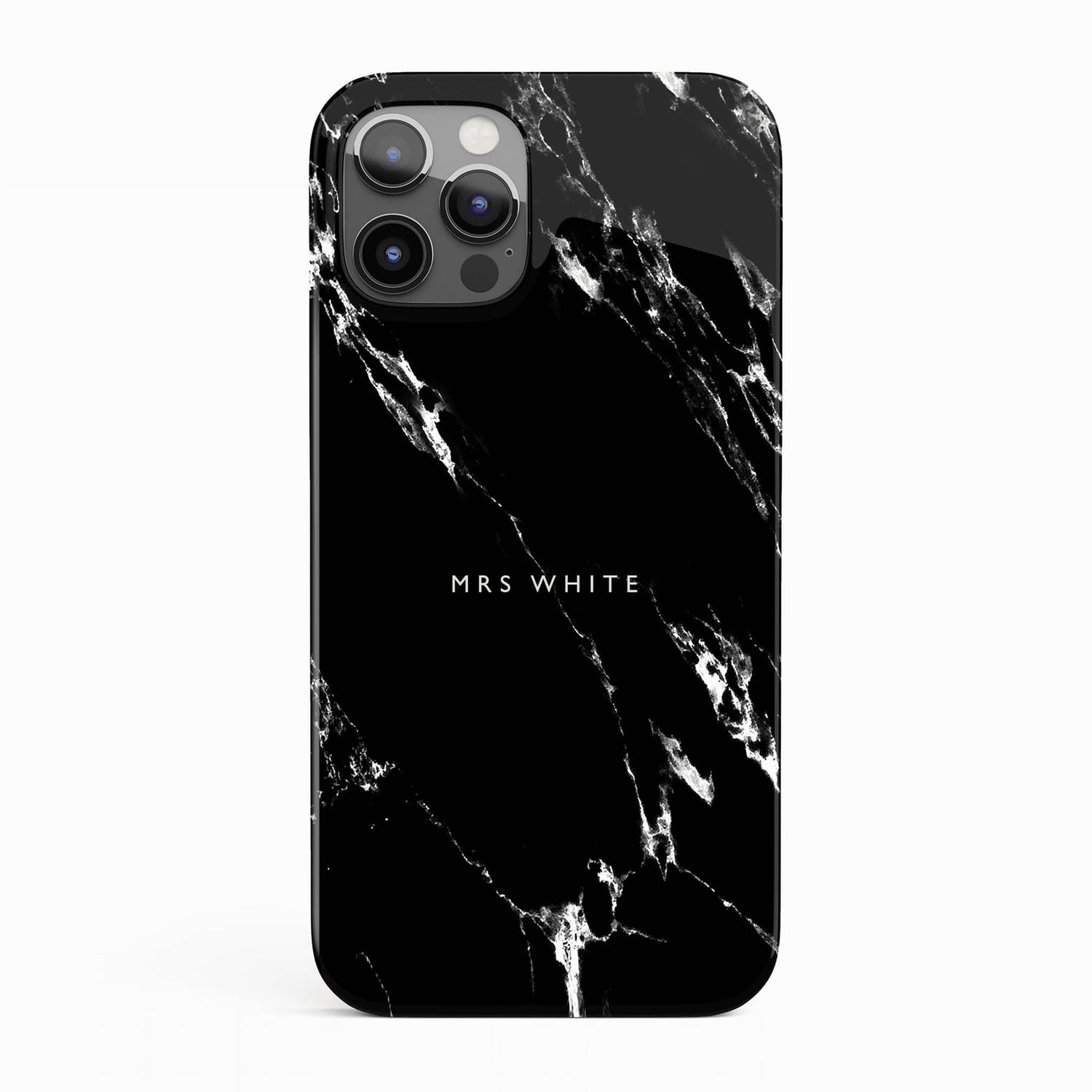 Black Marble Custom Name Phone Case iPhone 13 Phone Case