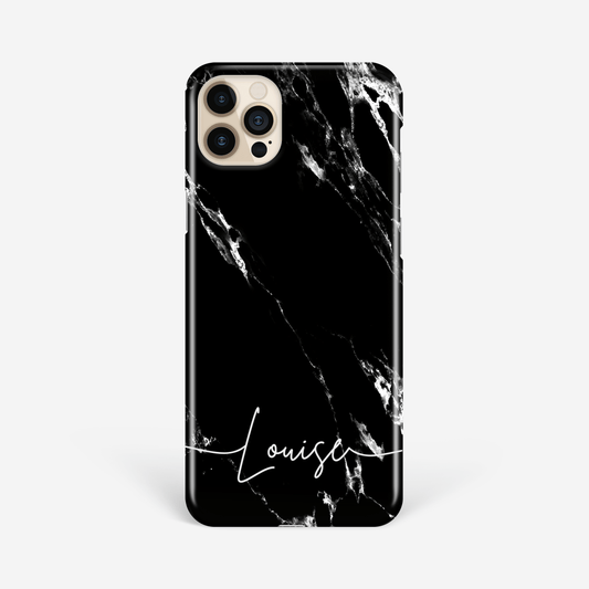 Black Marble Personalised Name iPhone Case iPhone 13 Phone Case
