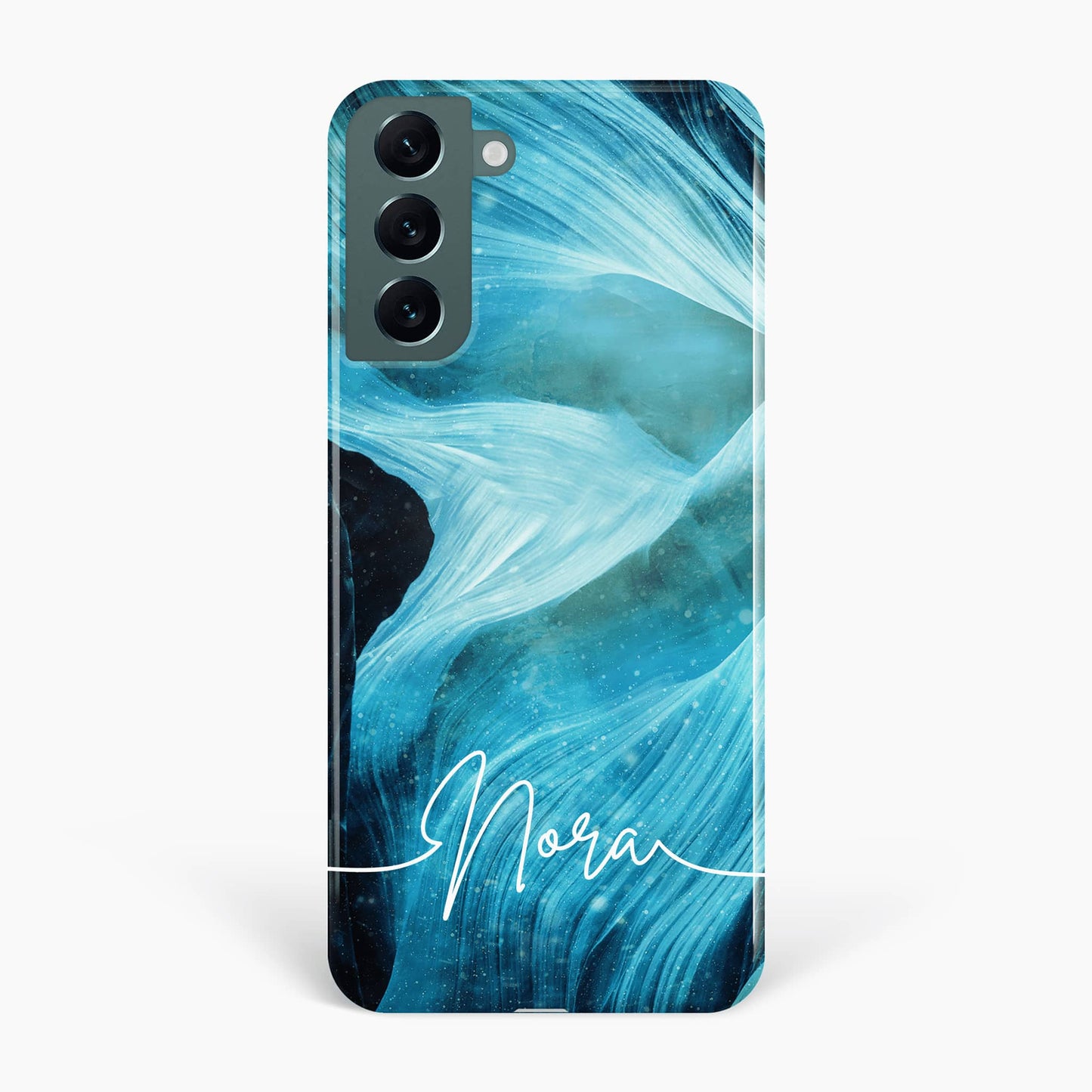 Blue Stone Marble Personalised Phone Case Samsung Galaxy S22 Phone Case