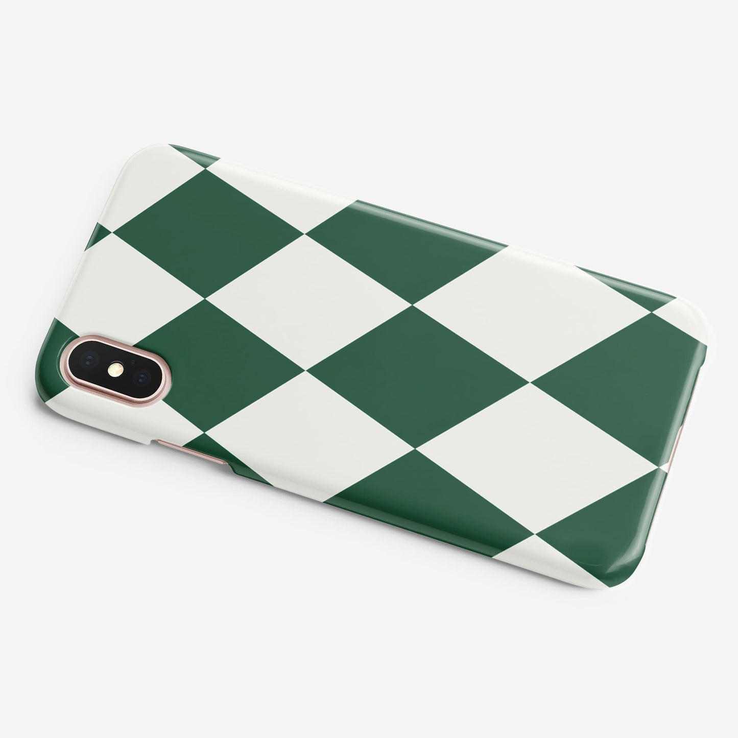 Chunky Green Check Initials Phone Case  Phone Case