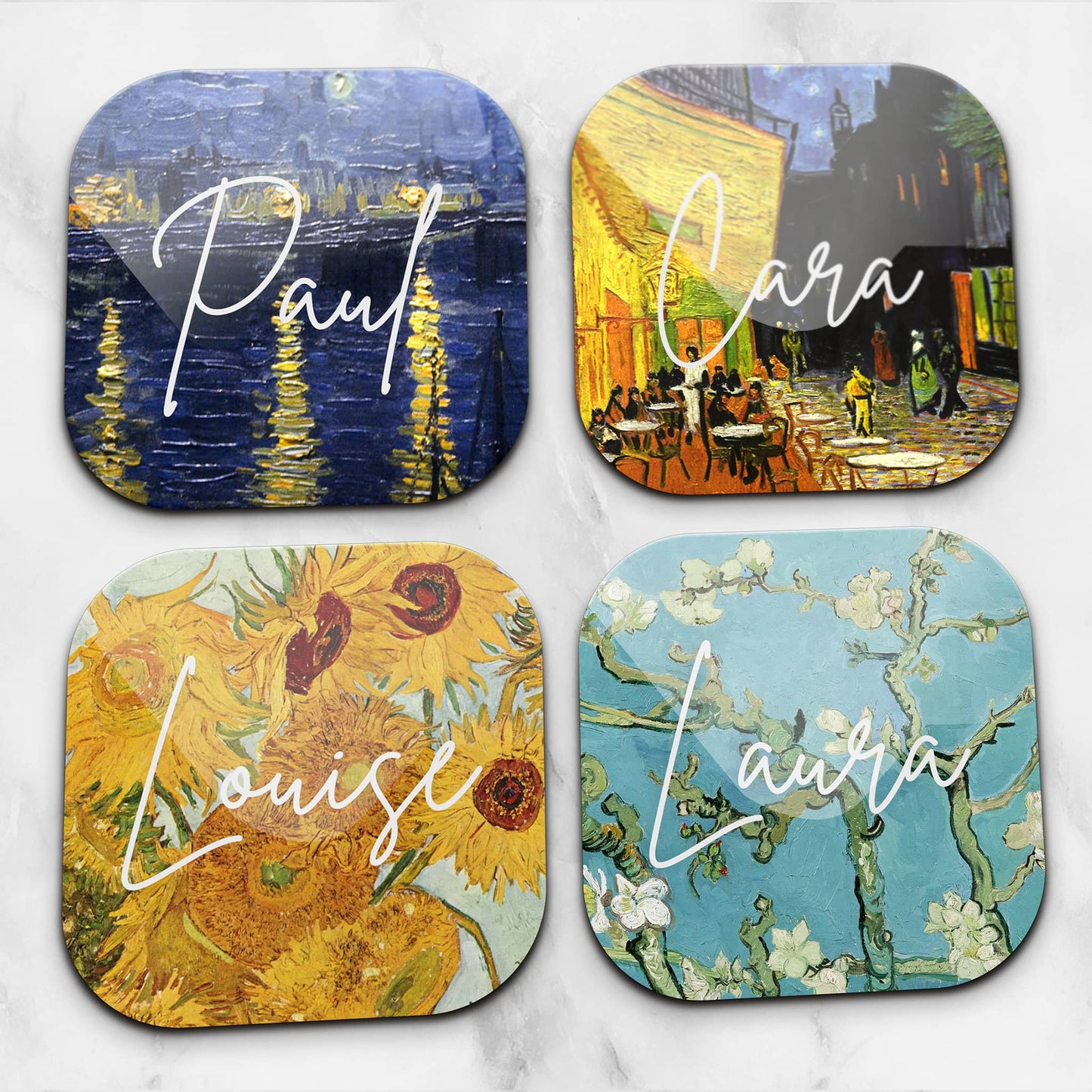 Personalised Van Gogh Coaster Gift Set  Coaster