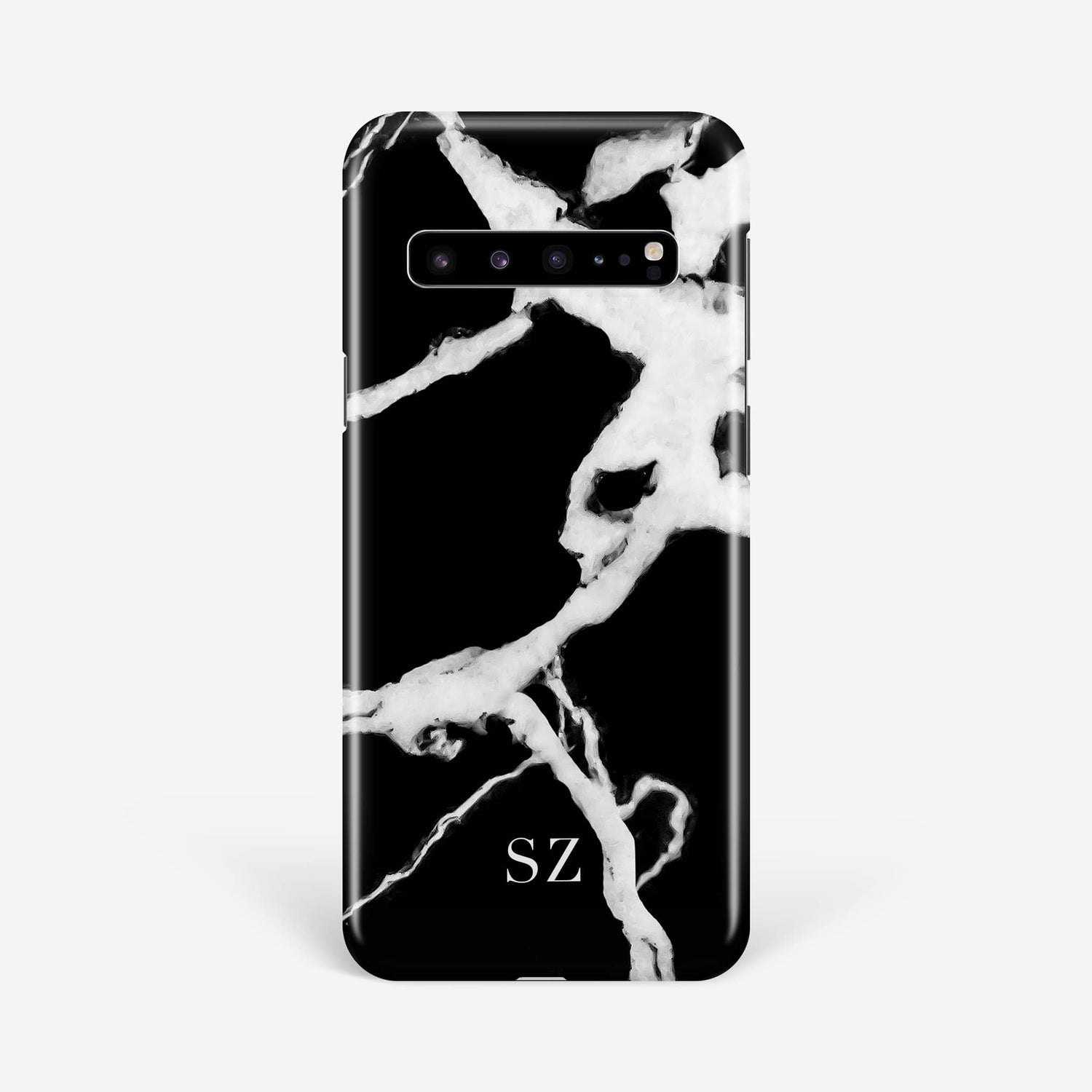 Black Marble Print Bespoke Phone Case Samsung Galaxy S10 Phone Case