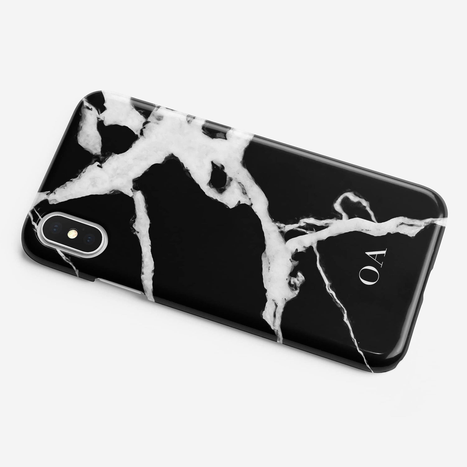 Black Marble Print Bespoke Phone Case iPhone Xr Phone Case