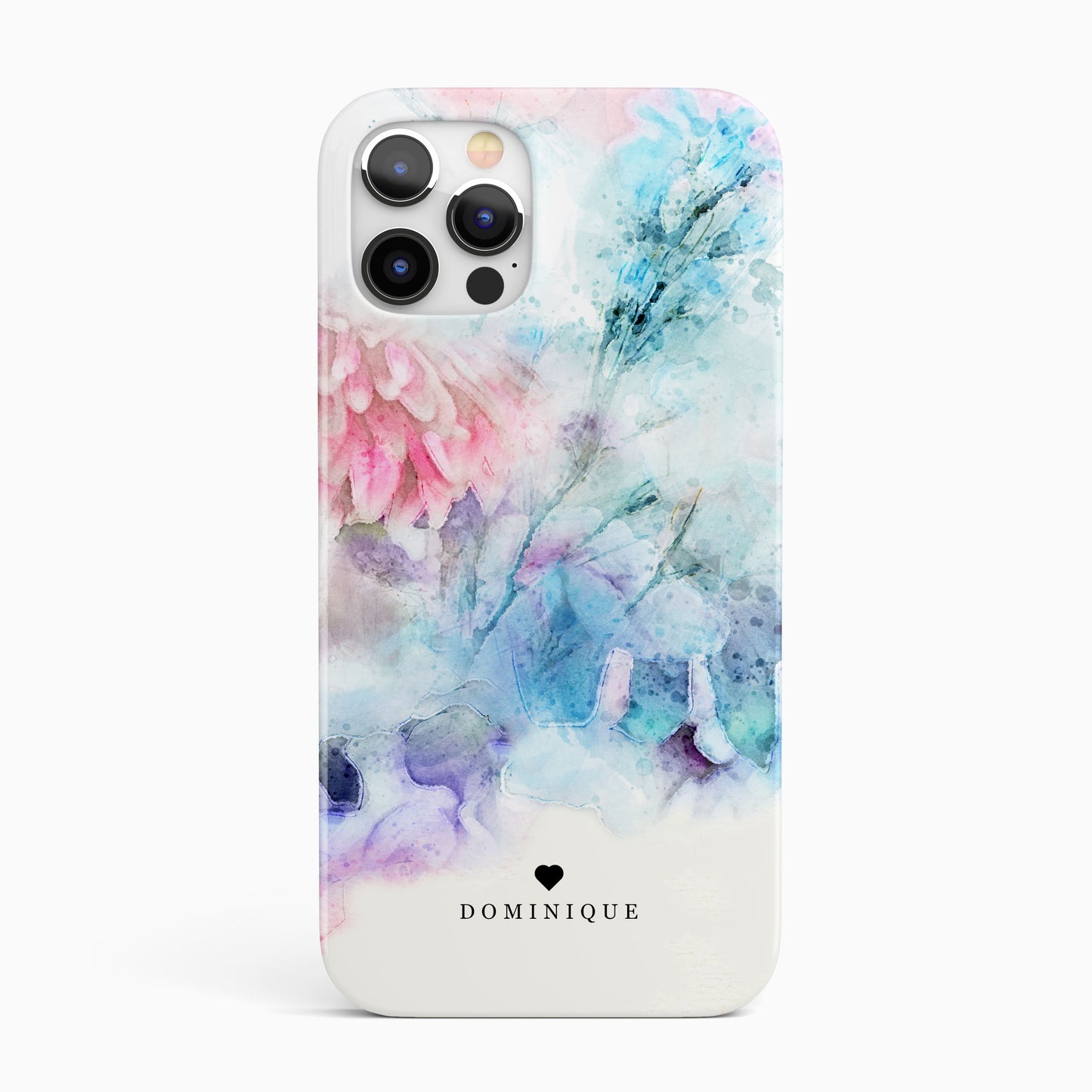Personalised Floral Marble Phone Case iPhone 13 Phone Case