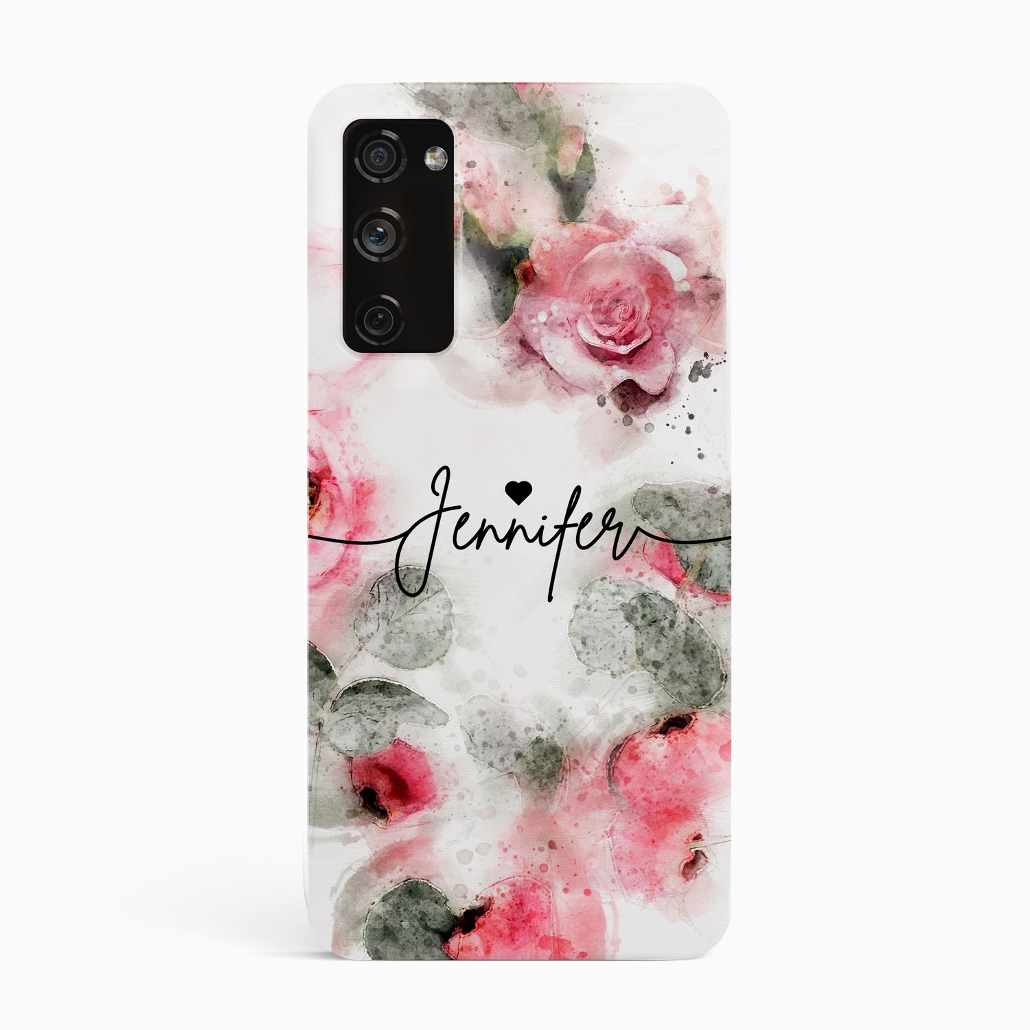 Personalised Rose Floral Print Phone Case Samsung Galaxy S20 Phone Case