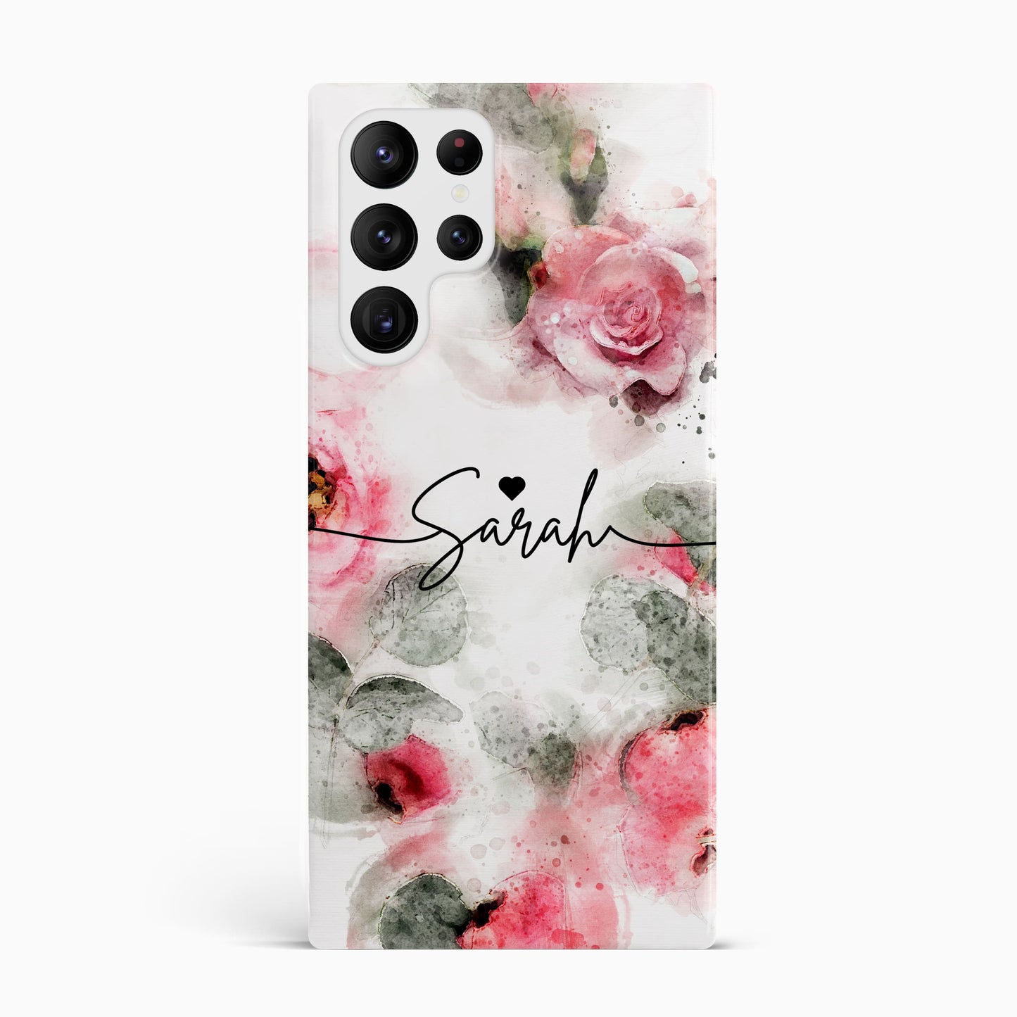 Personalised Rose Floral Print Phone Case Samsung Galaxy S22 Ultra Phone Case