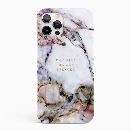 Personalised Gold Marble Phone Case iPhone 13 Phone Case