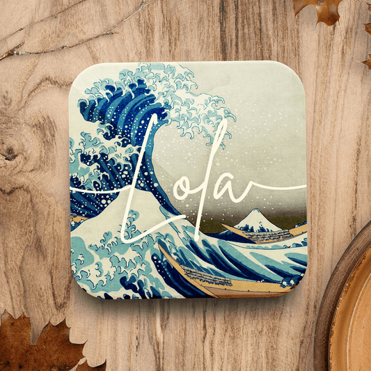 Great Wave Hokusai Personalised Coffee Coaster  Coaster