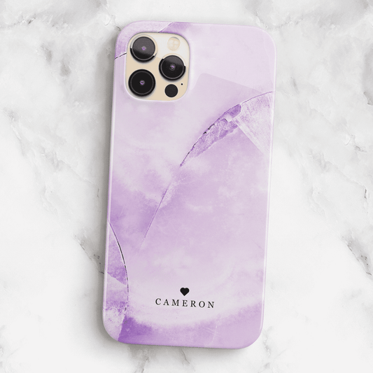 Personalised Lilac Stone Marble iPhone Case  Phone Case