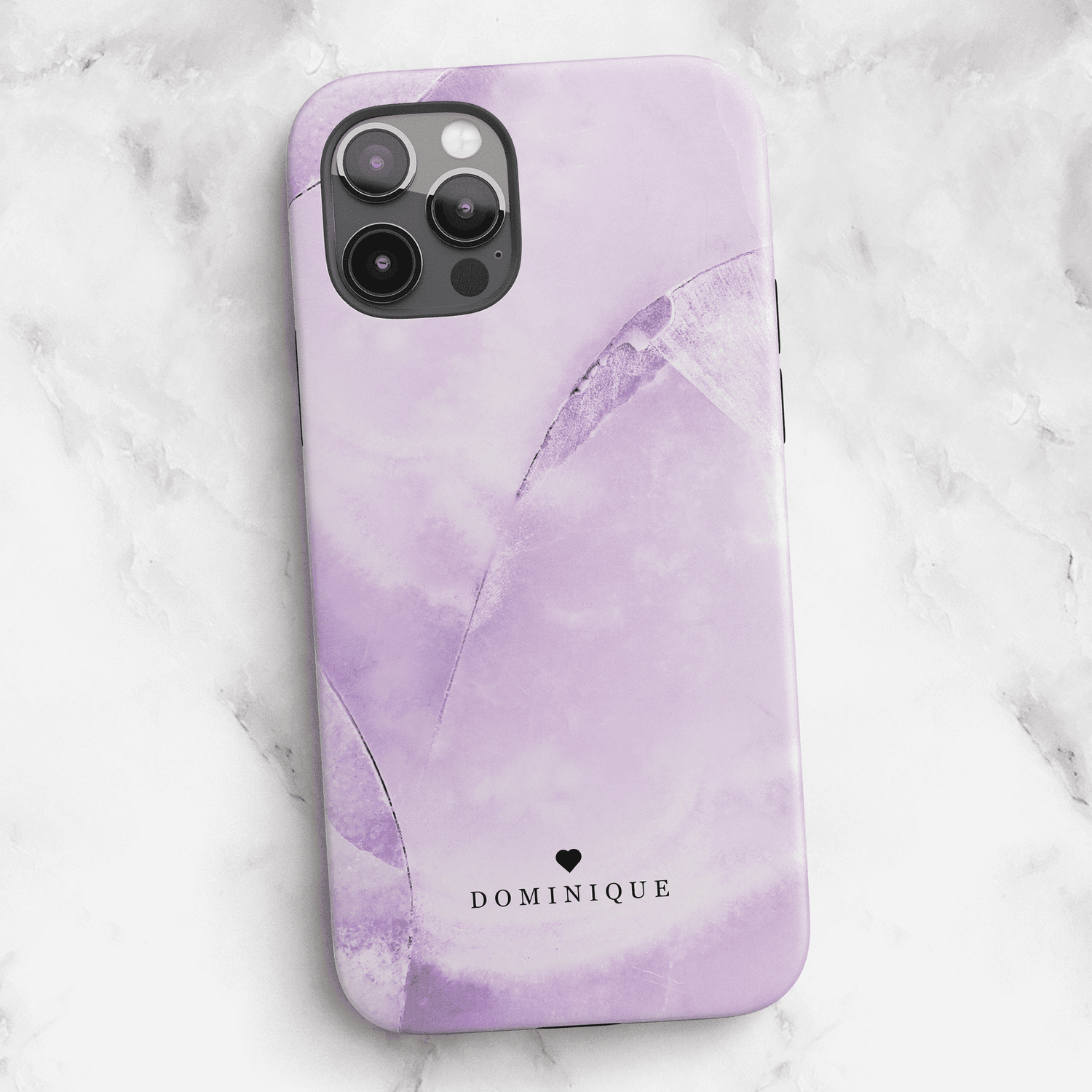 Personalised Lilac Stone Marble iPhone Case  Phone Case
