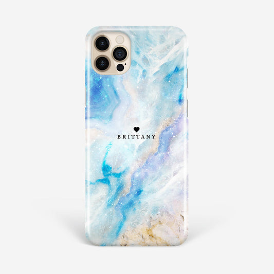 Personalised Blue Agate Marble Phone Case iPhone 13 Phone Case